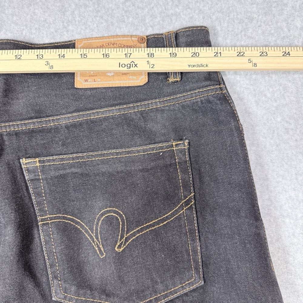 Rocawear Jeans Mens 42x34 Dark Wash Straight Leg Embroidered Logo Y2K HipHop - Picture 10 of 13